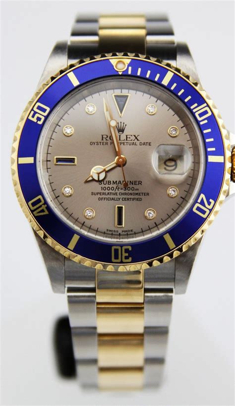 rolex submariner silver and blue|blue Rolex Submariner for sale.